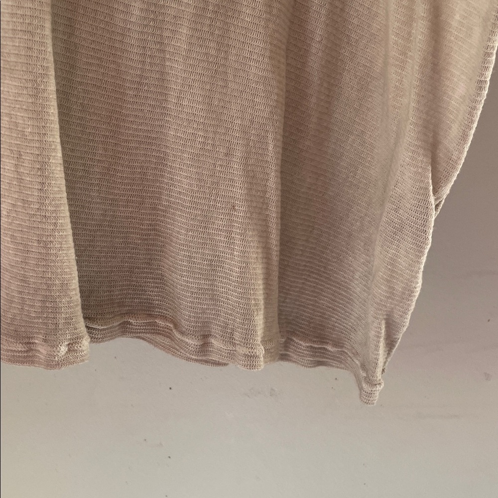 Pete & Greta Johnny Was Tan Linen Mesh Top‎ • M (oversized) - Picture 4 of 4